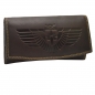 Preview: RFID Schutz Große Leder Damen Brieftasche Vintage mit Adler Motiv Biker Geldbörse